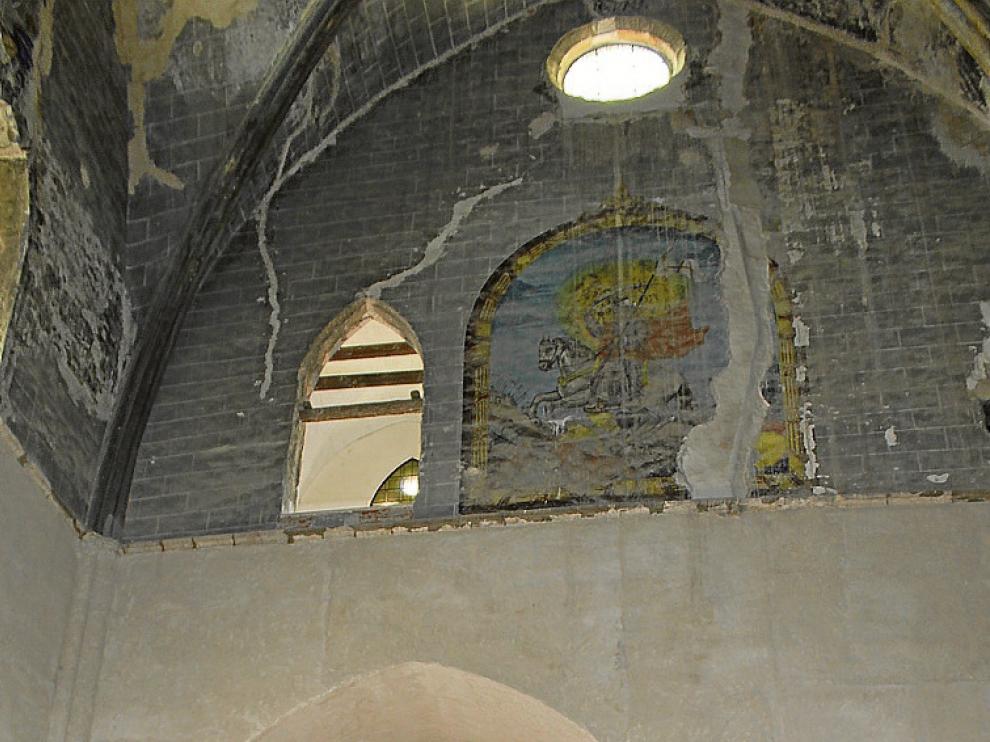Los técnicos conocieron el estado de la iglesia de Montalbán.
