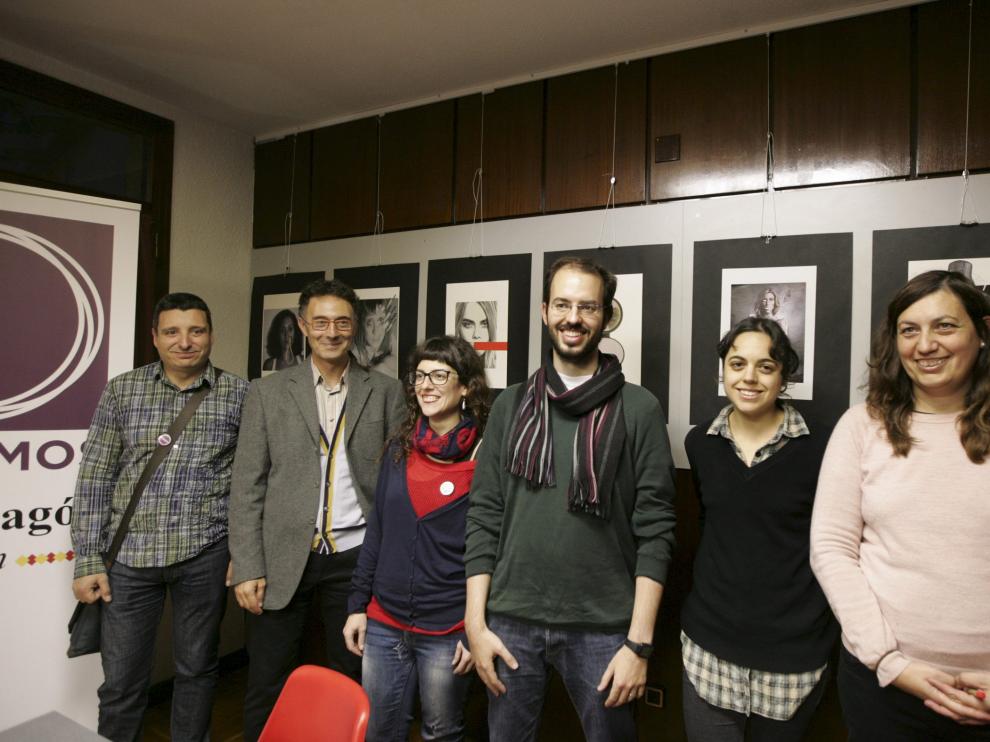 Santiago Perbech, Raúl Susín, Cristina Vallés, Jorge Luis, Catherine Martínez y Teresa Juanals.