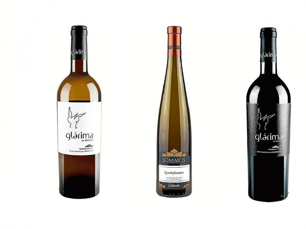 Glárima Varietales Blanco, Sommos Gewürztraminer y Glárima Varietales Tinto.