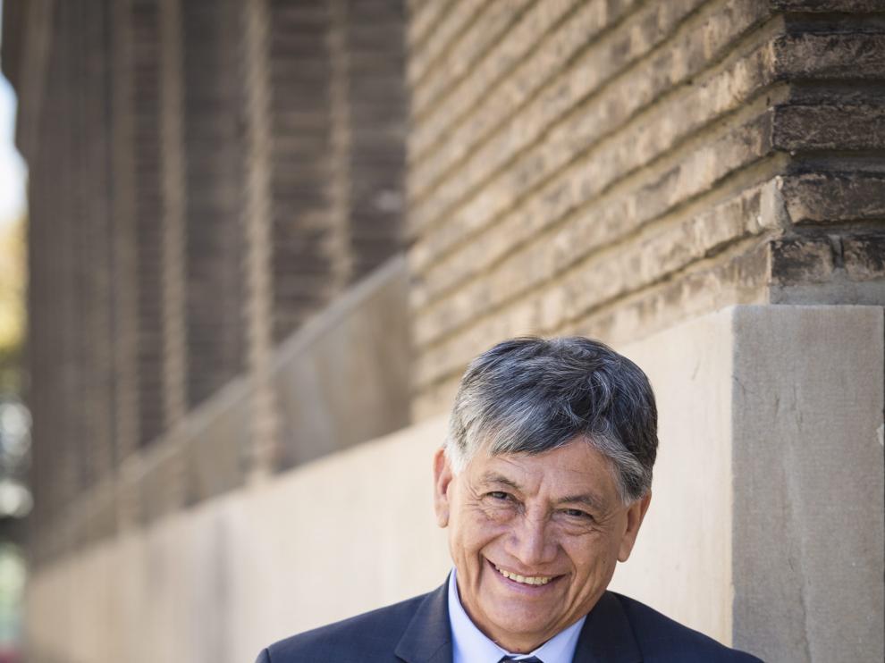 El embajador ecuatoriano Miguel Calahorrano, en Zaragoza.
