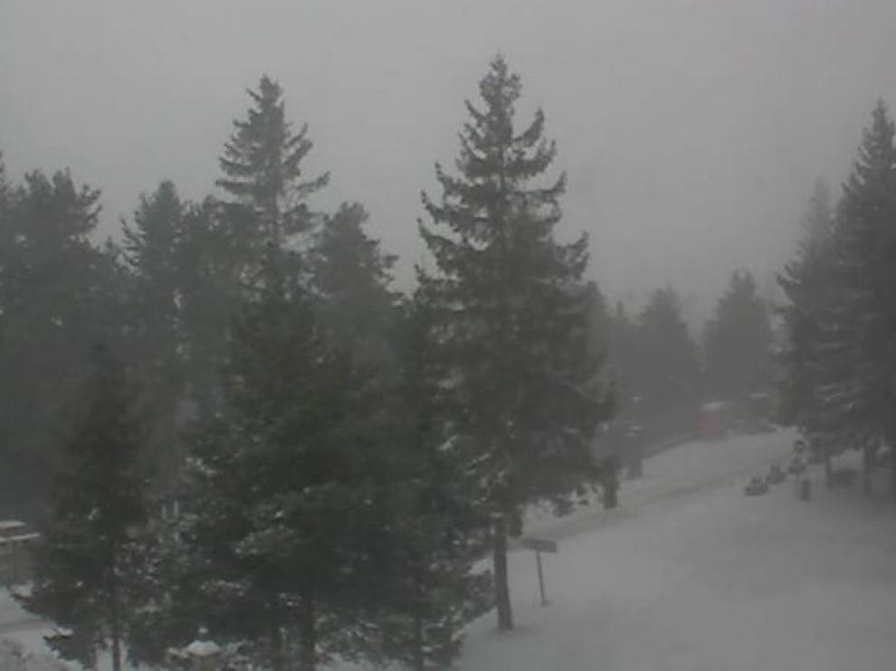 El pueblo de Formigal esta mañana