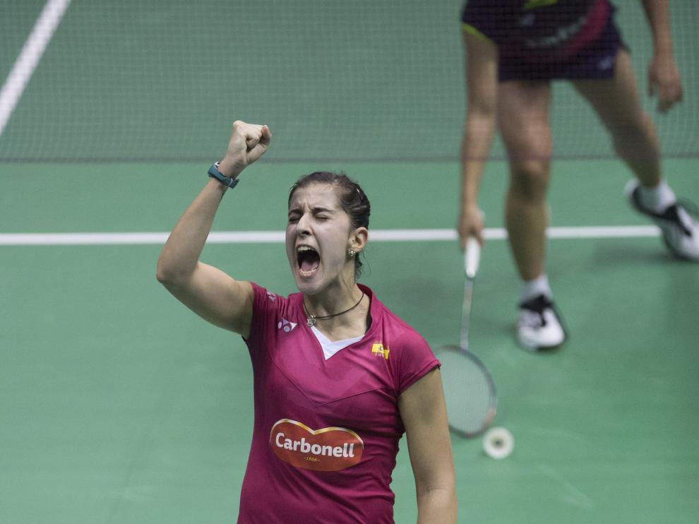 Marín celebra un punto decisivo en Hong Kong