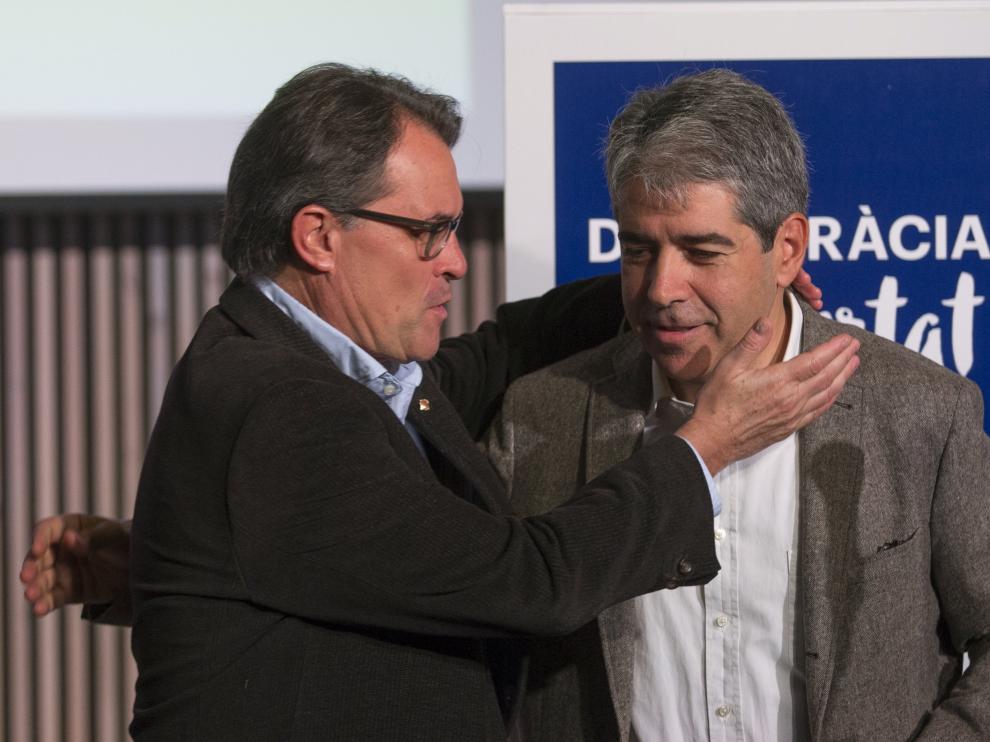 Artur Mas y Francesc Homs, en la presentación de la coalición