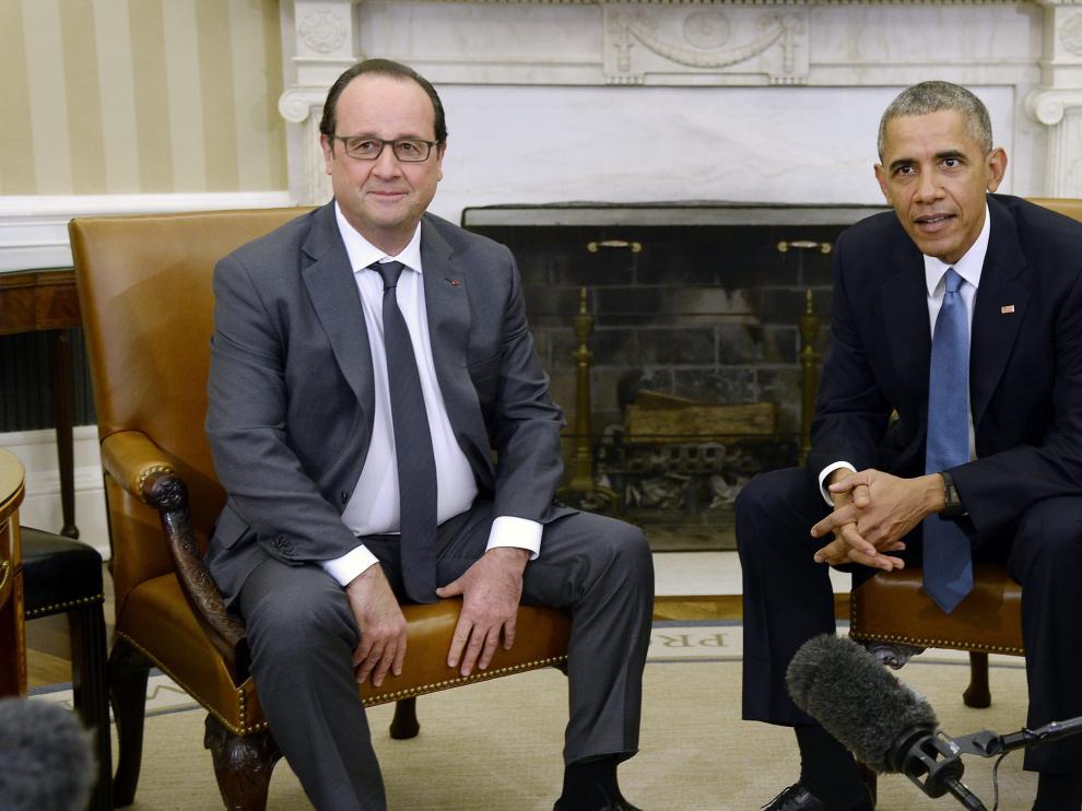 Hollande y Obama este martes en Washington.