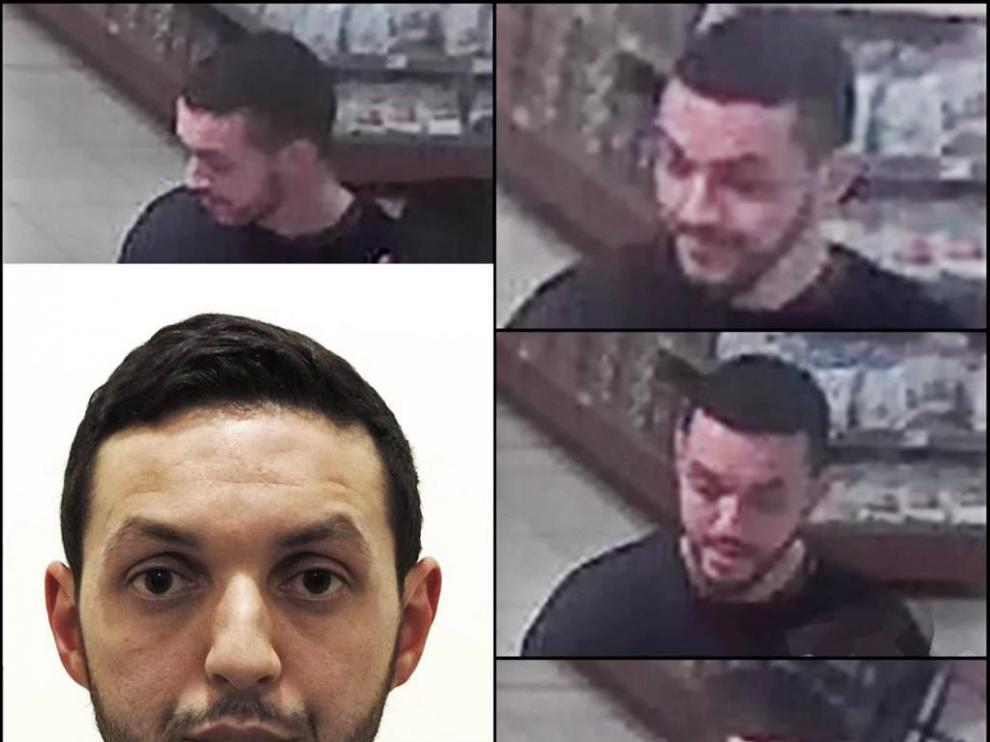 Imágenes grabadas de Mohamed Abrini.