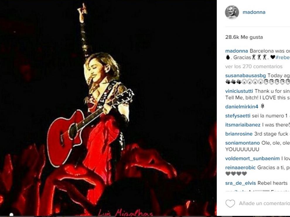 Madonna, en una foto de sus redes sociales