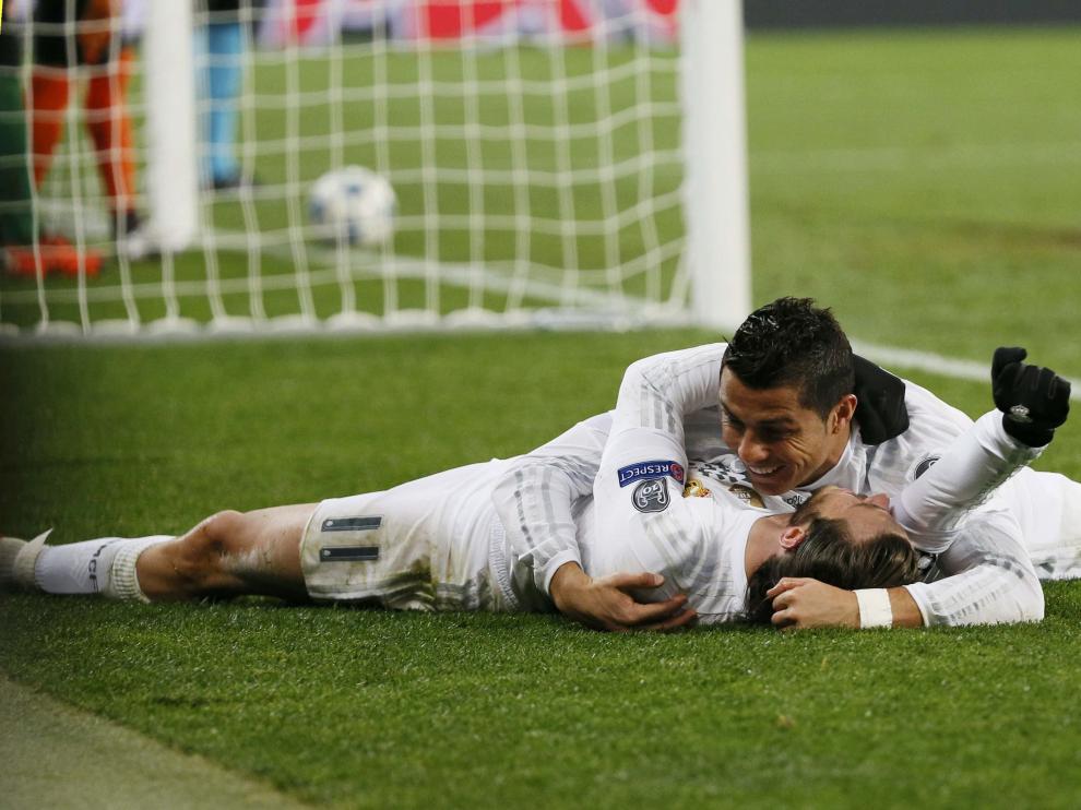 Celebración de uno de los tantos del Real Madrid.