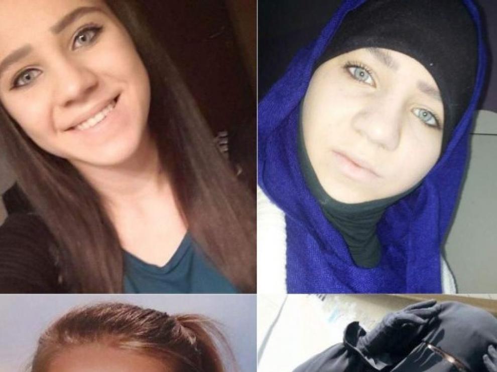 Foto que facilitó la Interpol con la imagen de las dos jóvenes austriacas que viajaron a Siria