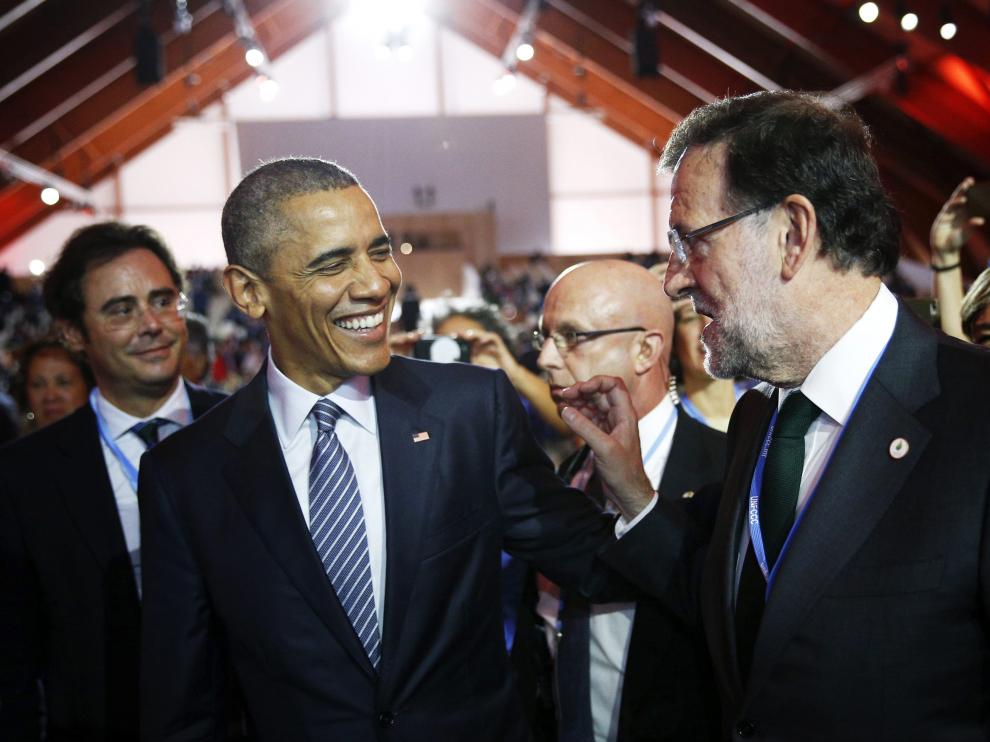 Obama y Rajoy este lunes.