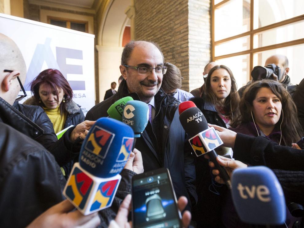 El presidente de Aragón, Javier Lambán