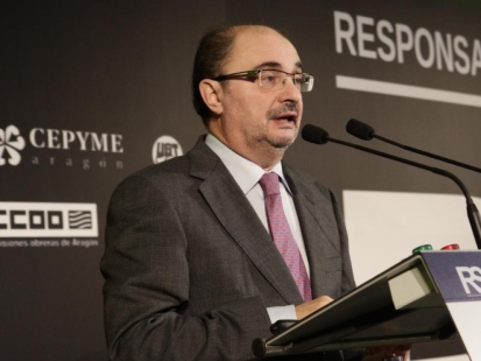 El presidente del Gobierno de Aragón, Javier Lambán.