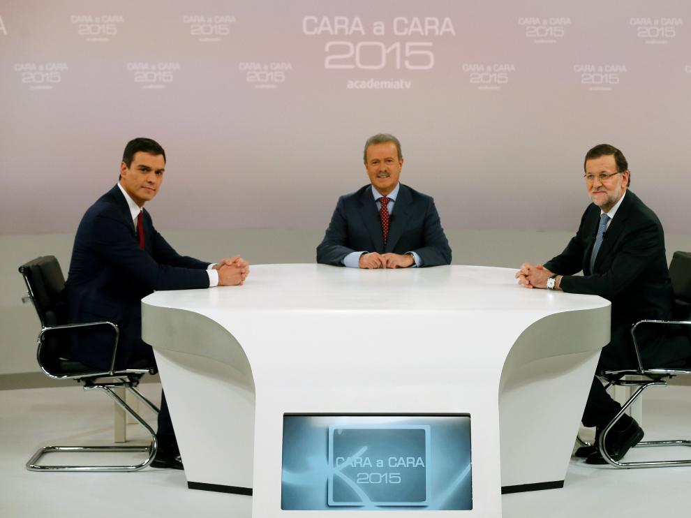 Anterior cara a cara entre Rajoy y Pedro Sánchez, imagen de archivo.