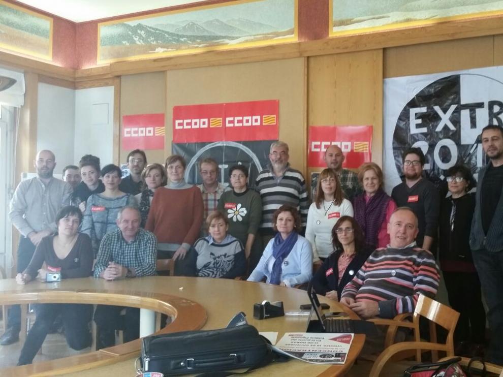 El encierro se ha llevado a cabo en la cúpula Moncayo de la sede del Gobierno de Aragón.