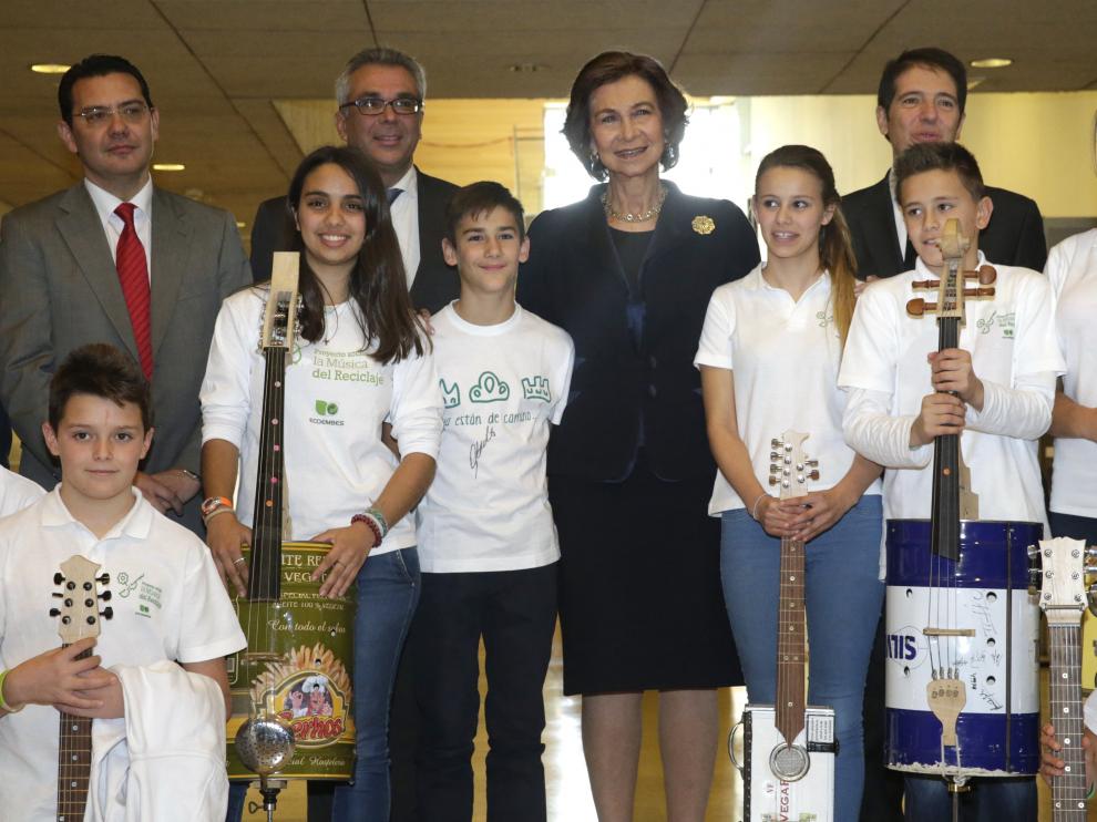 ?La reina Sofía preside el Concierto del Reciclaje para enfermos de alzhéimer.