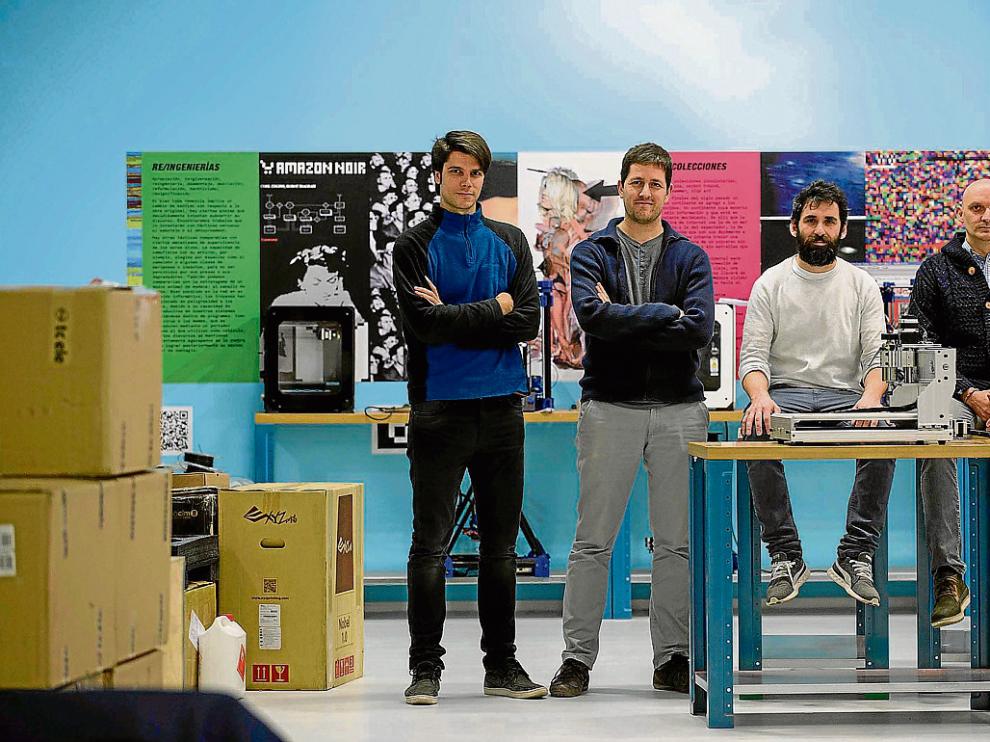 Fermín Serrano (Ibercivis), Javier Galán, Francisco Sanz y David Íñiguez.