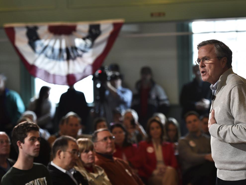 El candidato Jeb Bush durante durante un encuentro político