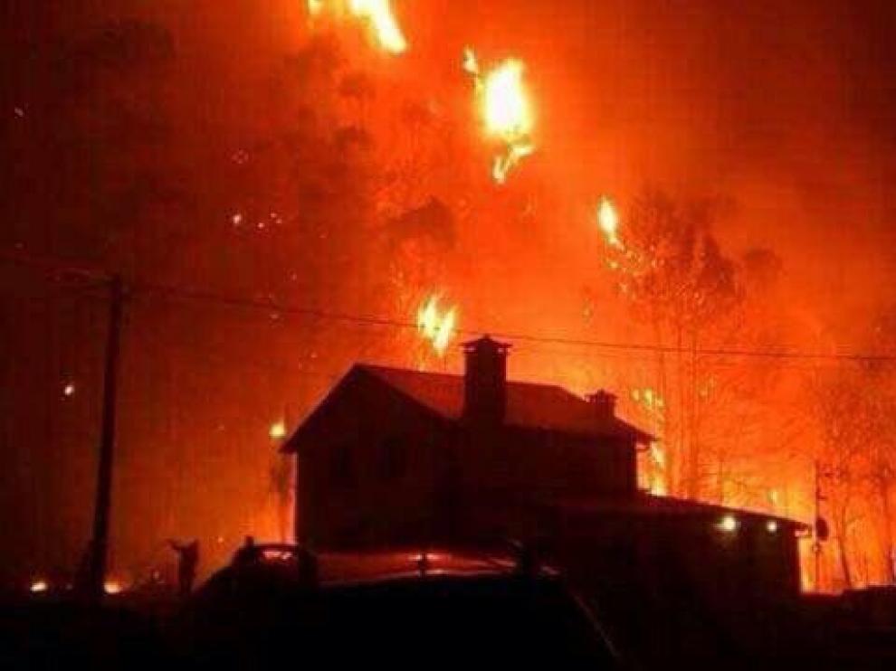 Imagen de uno de los incendios.