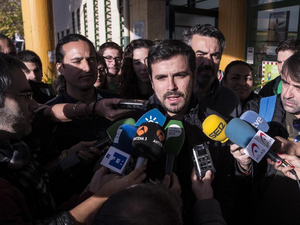 El candidato de Unidad Popular-IU a la Presidencia del Gobierno, Alberto Garzón.