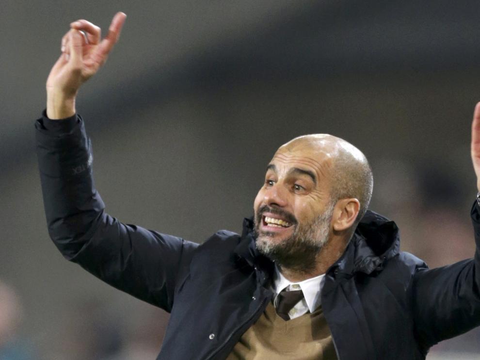 Guardiola, durante el partido de este sábado