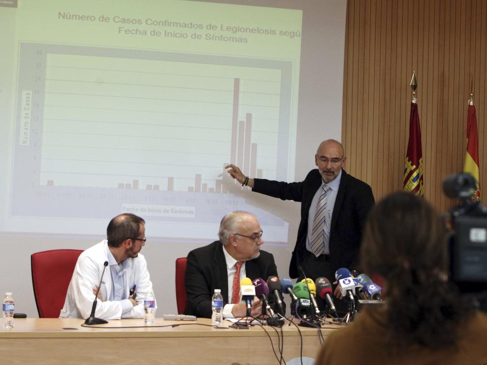 El director general de Salud Pública, Manuel Tordera, en la rueda de prensa ofrecida en Manzanares.