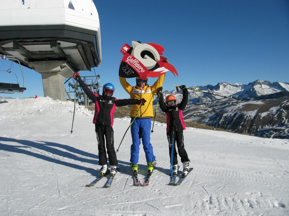 Inauguración de la pista Gallinero con nieve artificial