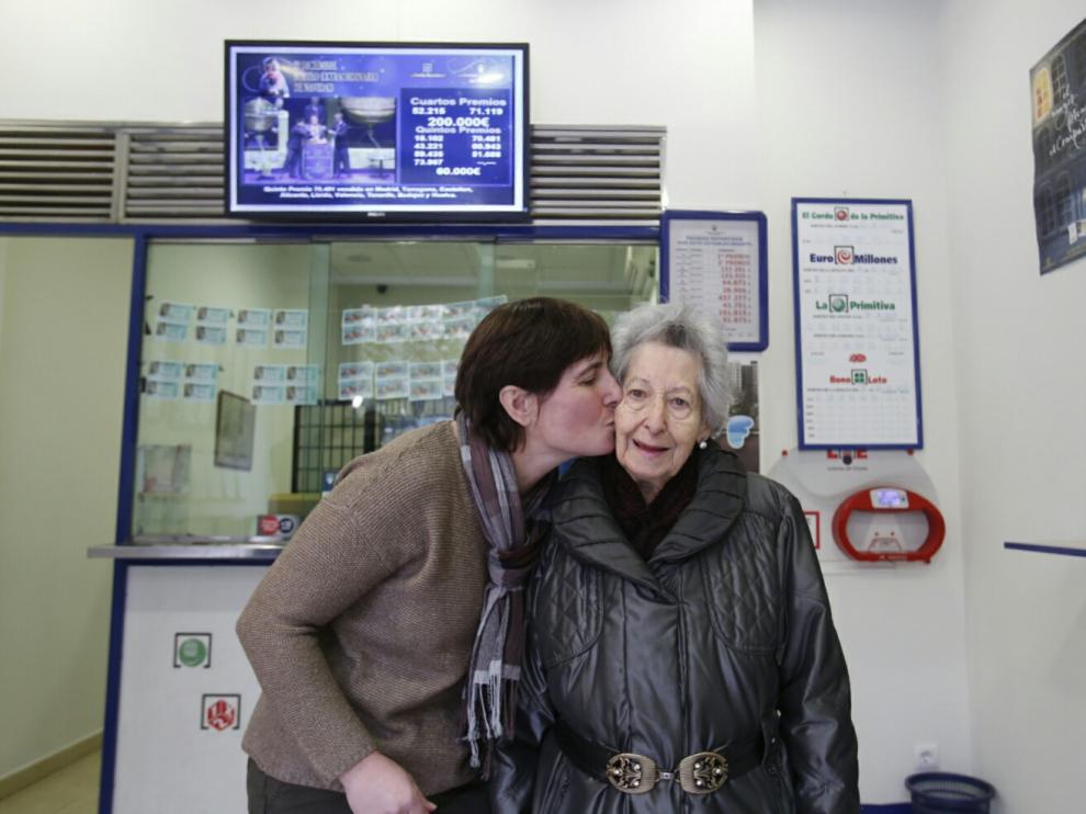 Administración de la calle José Pellicer en Zaragoza donde se ha vendido parte de un cuarto premio.