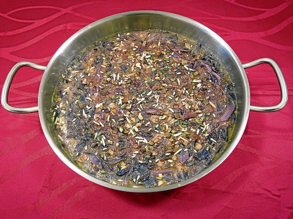 La col lombarda, lista para comer.