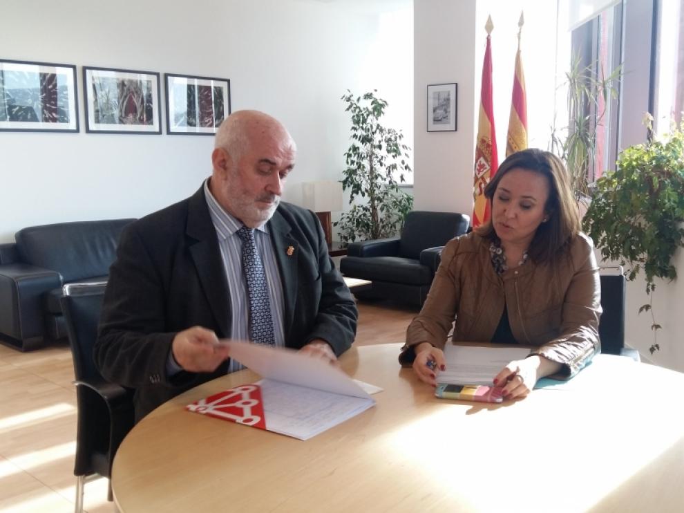 Mayte Pérez y José Luis Mendoza en Zaragoza.