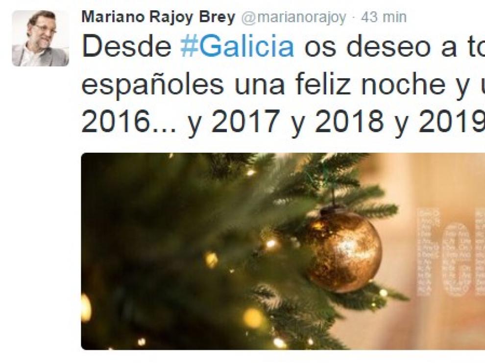 Felicitación de Rajoy.
