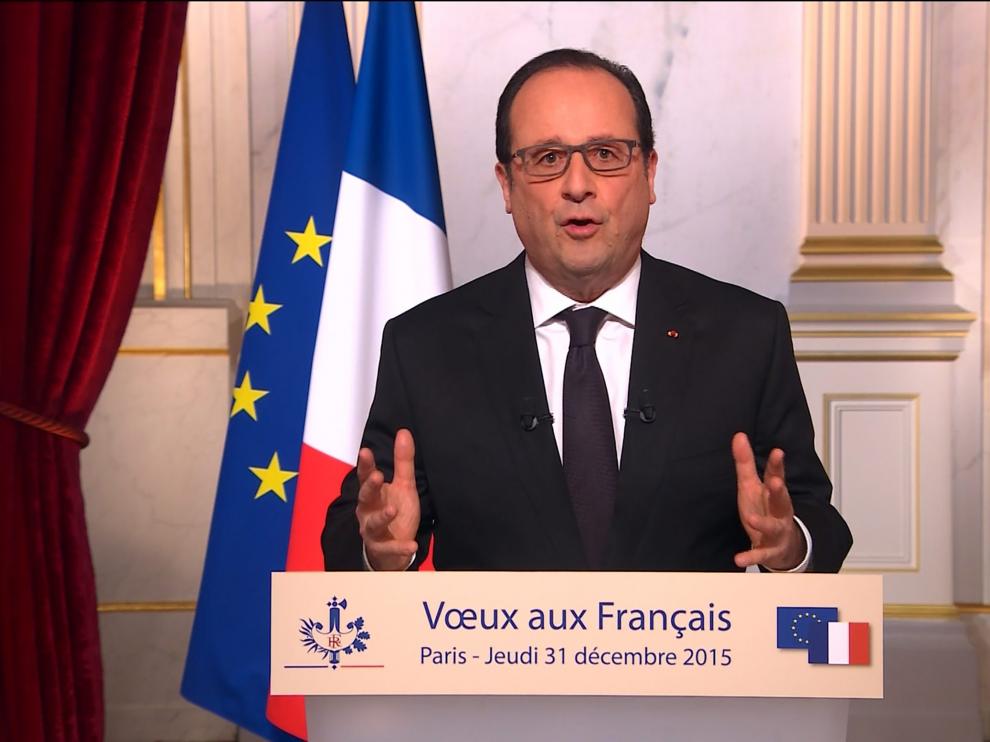 Discurso de Hollande emitido este jueves.