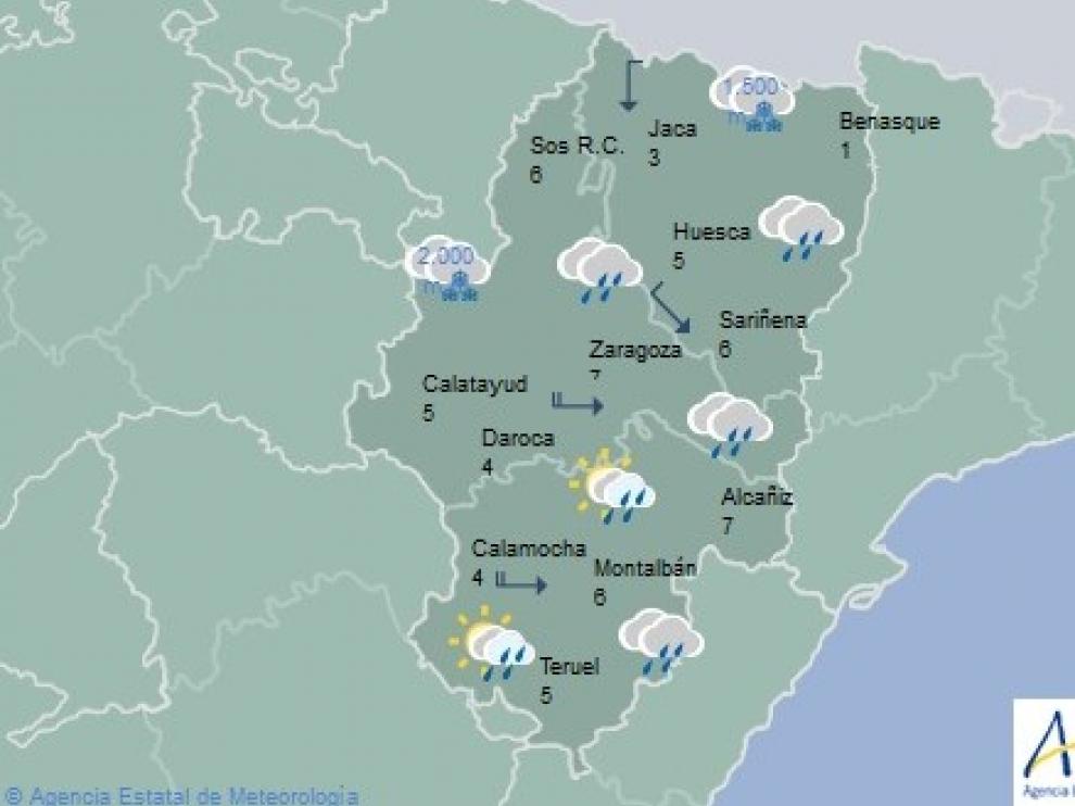 Consulte la previsión del tiempo en Aragón