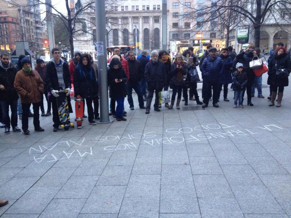 Concentración en Zaragoza el 27 de diciembre tras el suicidio de un menor transexual en Barcelona.