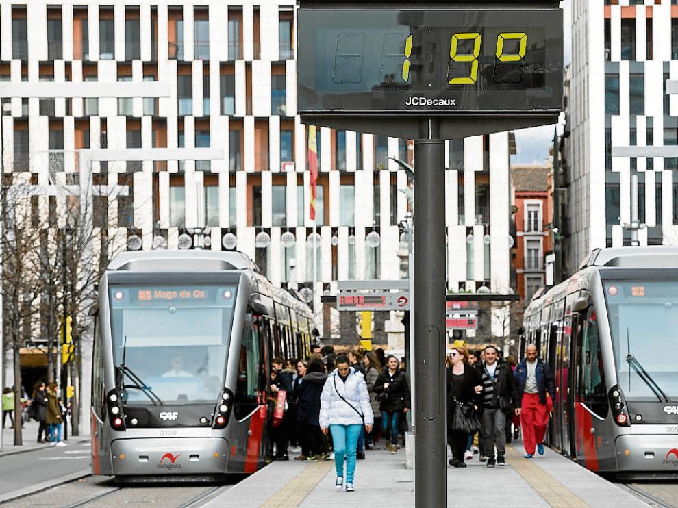 Bajada de temperaturas en Zaragoza.