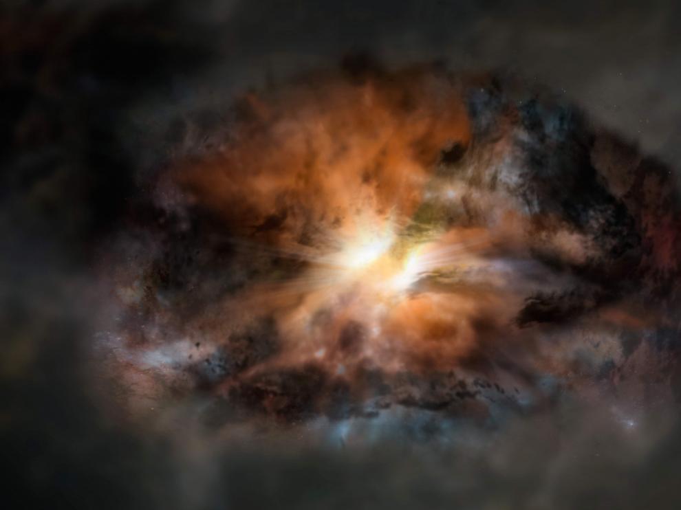 Varios astrónomos logran observar las turbulencias de la galaxia más brillante