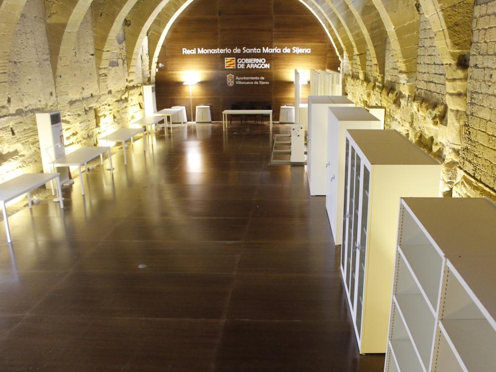 Imagen de la zona de dormitorios acondicionada en el monasterio de Sijena.