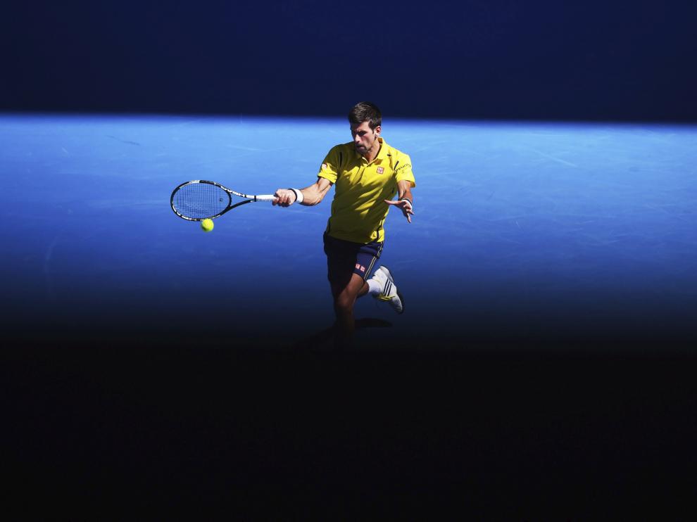 Dkjokovic, durante su partido de este martes en Australia