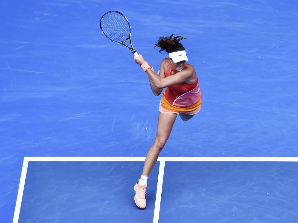 Garbiñe Muguruza, en el Abierto de Australia