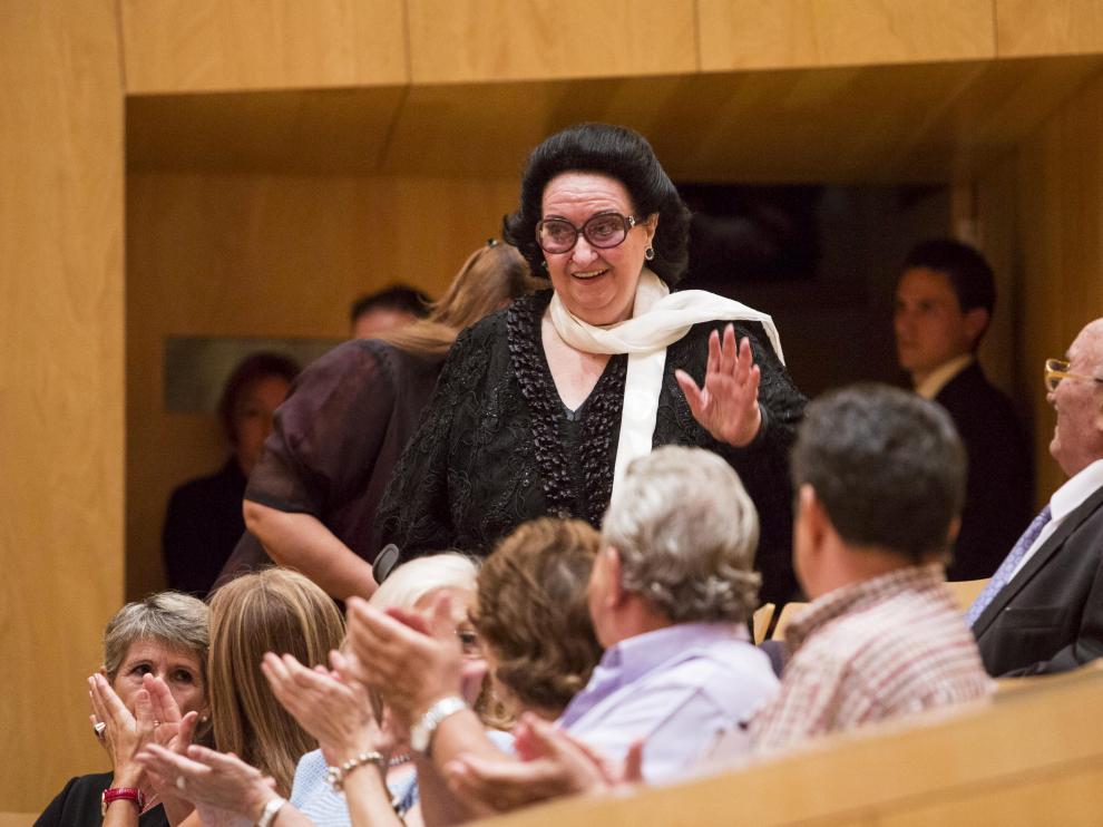Montserrat Caballé, en el palco de la Sala Mozart