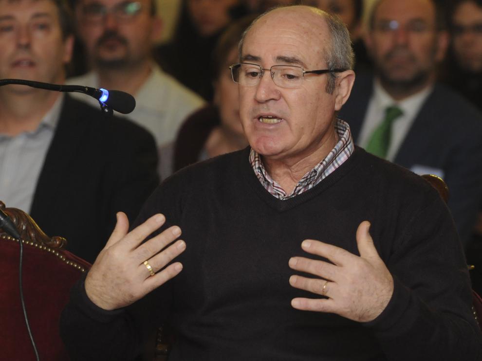 El policía nacional jubilado Pedro Mielgo, durante su declaración