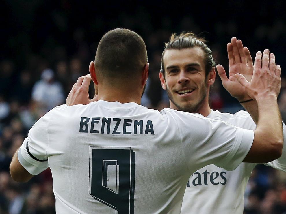 Bale y Benzema, durante un partido del Real Madrid