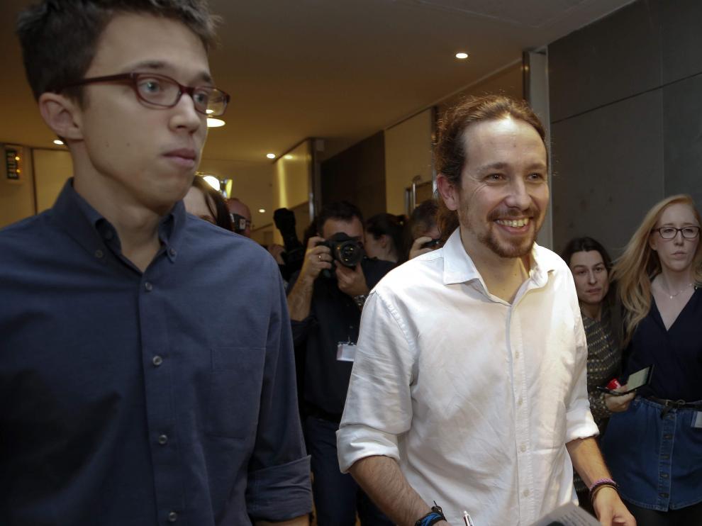 Foto de archivo de Errejón y Pablo Iglesias.