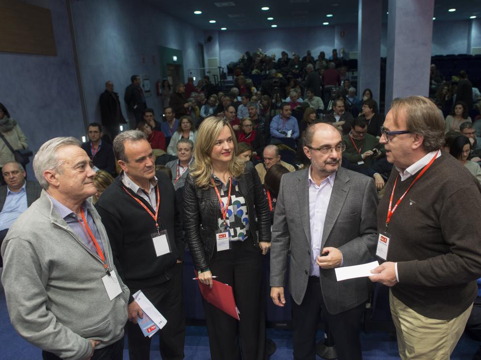 Javier Lambán en el comité del PSOE