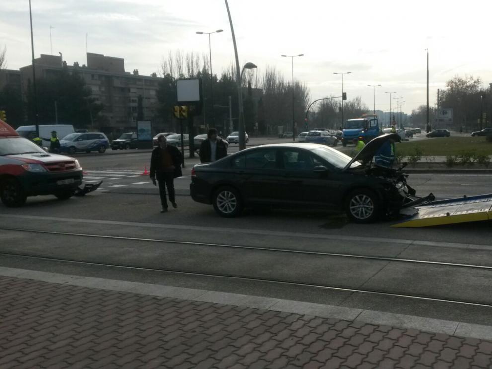 Accidente de trafico en María Zambrano con Valle de Broto