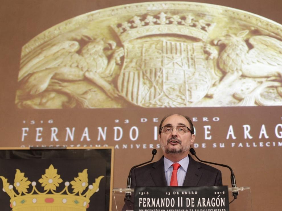 Javier Lambán este sábado.