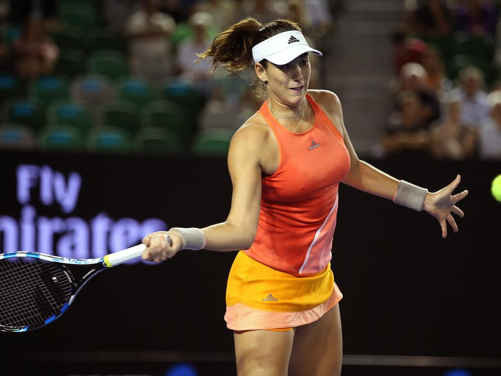 Muguruza, durante el partido