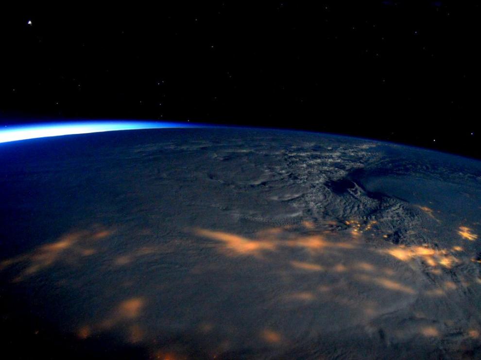 Imagen de la tormenta sobre la costa este de Estados Unidos.