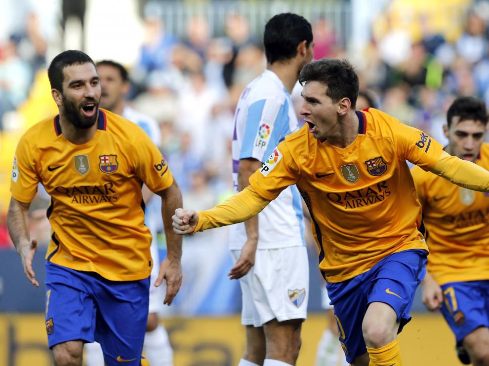 Messi celebra el segundo gol de su equipo.