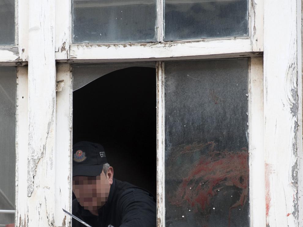 La Policía, en el domicilio del suceso