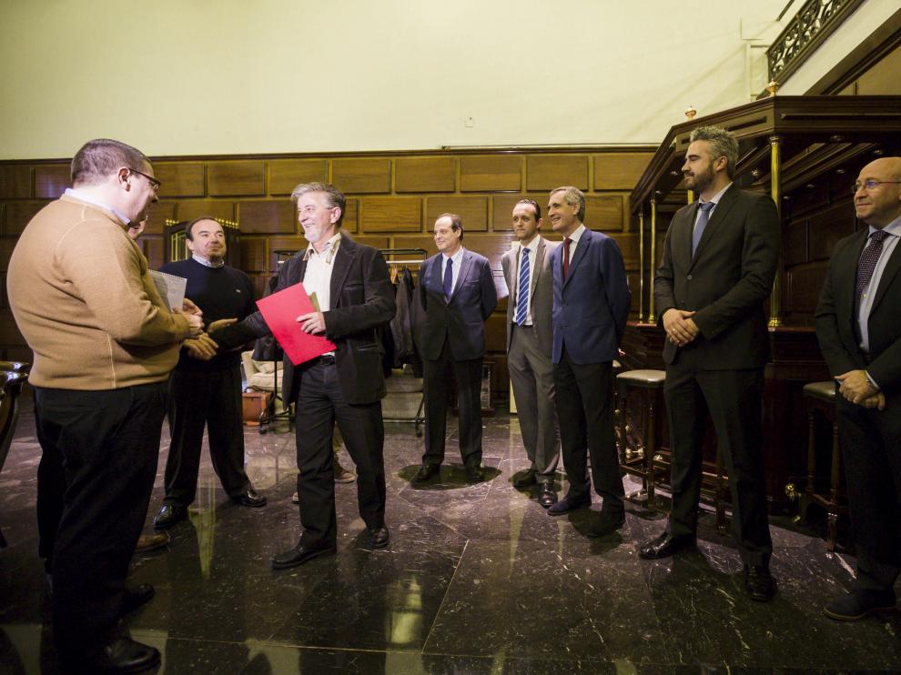 Una imagen de la reunión entre Santisteve y los representantes de los clubes