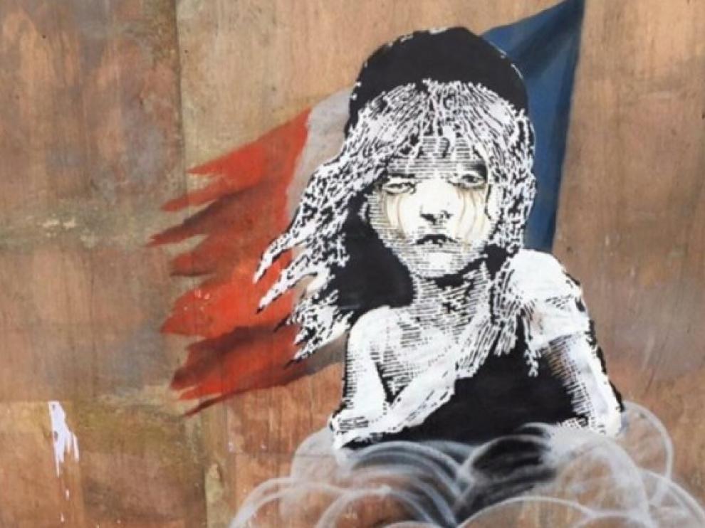 Se trata del último de una serie de trabajos pintados por el grafitero británico.